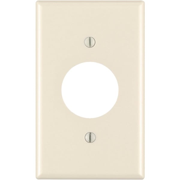 Leviton 1-Gang Smooth Plastic Single Outlet Wall Plate, Light Almond 000-78004-000 - main
